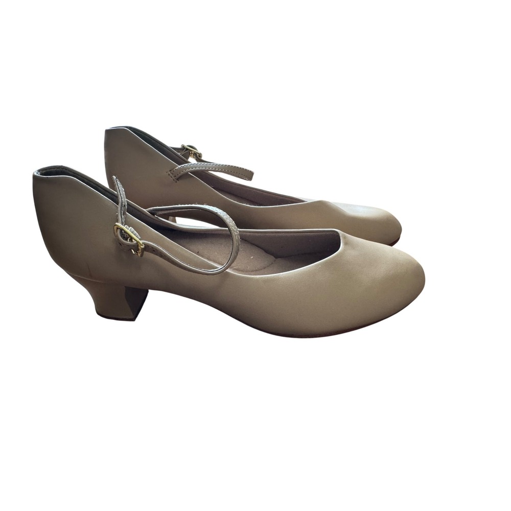 Capezio Character Shoes Women 8.5 Tan Excellent 550 Junior Footlight Mary Jane